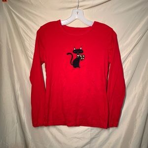 red pajama kitty shirt